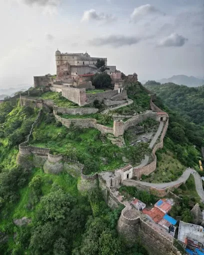 Aerial view of Kumbhalgarh Fort on the hilltop